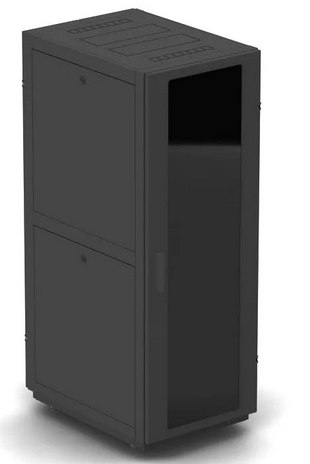 Шкаф напольный 19, 33U NT BUSINESS 2 MG33-610 B 216822 600*1000, дверь со стеклом, черный