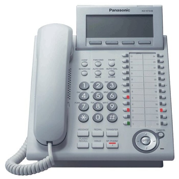 VoIP-телефон Panasonic KX-NT346 белый