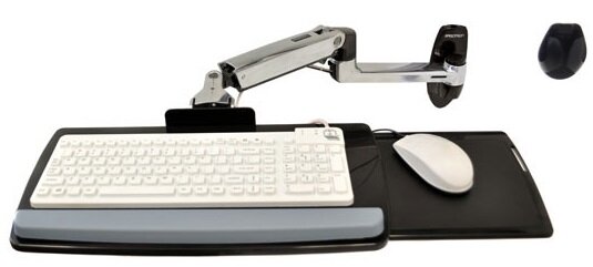 Настенное крепление для клавиатуры ручного типа Ergotron LX серебро (45-246-026)