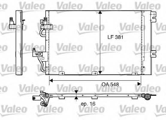 Радиатор конд. Valeo 817839