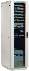 CMO ШТК-М-18.6.8-1ААА 18U (600x800) Шкаф телекоммуникационный напольный, дверь-стекло (2 места)