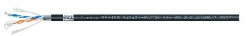 Кабель интерфейсный Cabeus RS-485 2x2x24AWG/7 многожильный (patch), экран - фольга + оплетка 90%, FR-PVC, 305м