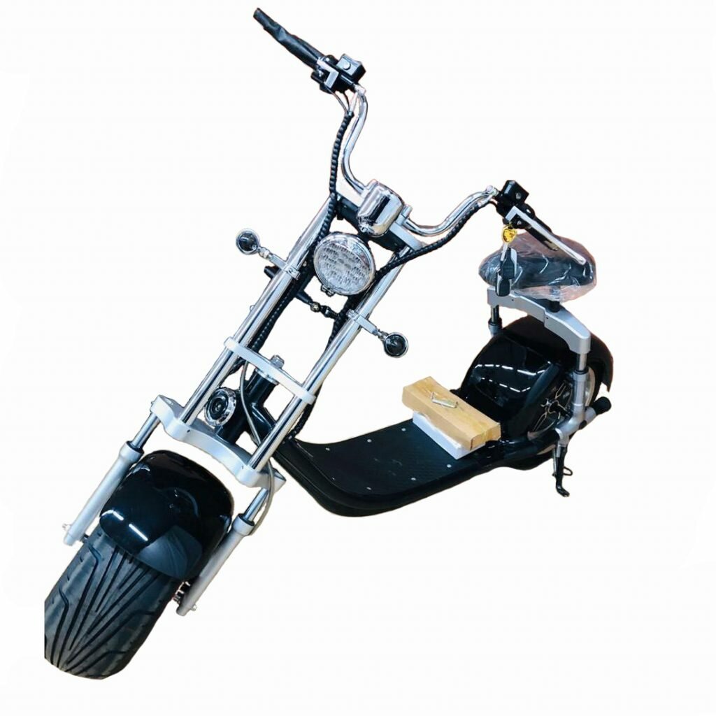 Электроскутер Citycoco Harley 2000W 20А 60В (Цвет-черный)