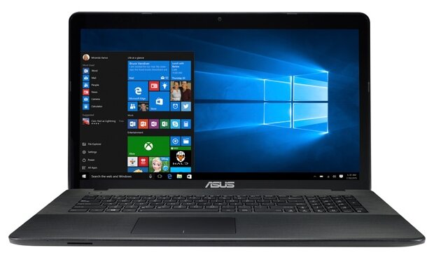 Ноутбук ASUS X751NV-TY001T (Intel Pentium N4200 1100MHz/17.3quot;/1600x900/4GB/1000GB HDD/DVD-RW/NVIDIA GeForce 920MX 2GB/Wi-Fi/Bluetooth/Windows 10 Home)
