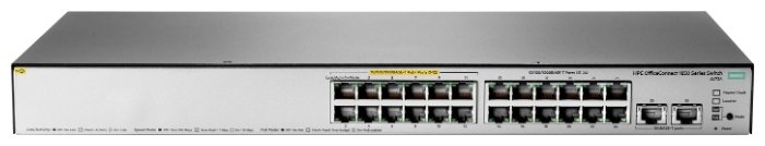 Коммутатор Hewlett Packard Enterprise OfficeConnect 1850-24G-2XGT PoE+ 185W