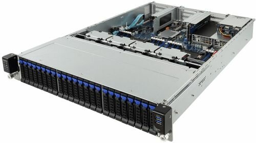 Серверная платформа 2U GIGABYTE R281-2O0 2*LGA3647, C621, 24*DDR4(2933), 24*2.5quot; HS SATA/SAS, 2*2.5quot; HS SATA/SAS, 8*PCIE, 2*Glan, Mlan, 4*USB 3.0, VGA
