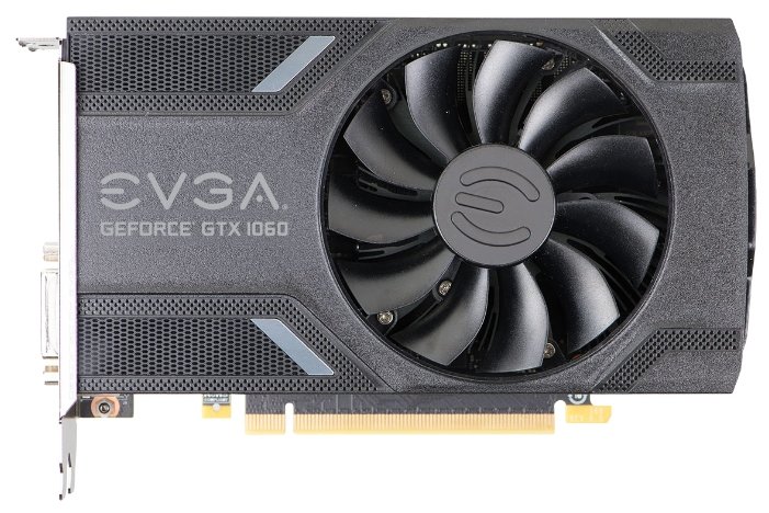 Видеокарта EVGA GeForce GTX 1060 1506Mhz PCI-E 3.0 6144Mb 8008Mhz 192 bit DVI HDMI HDCP