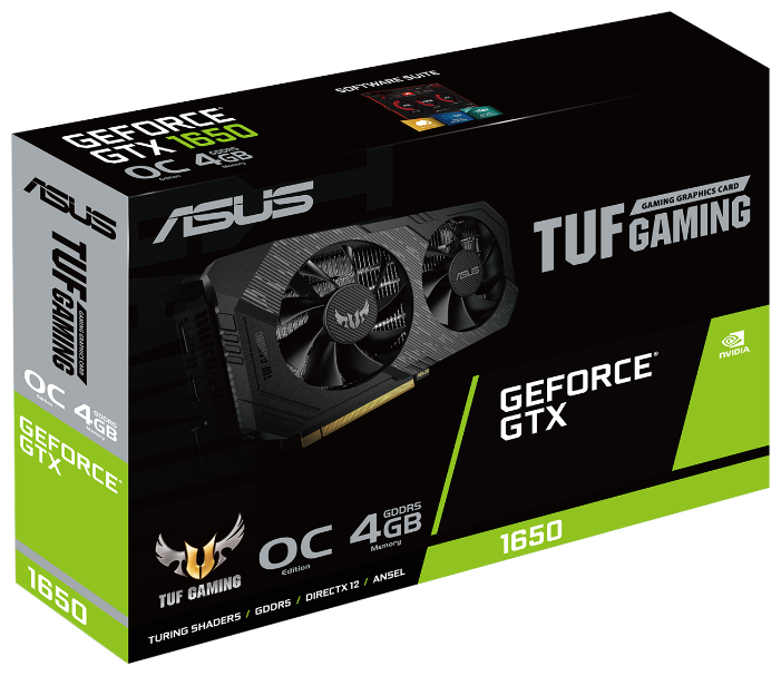 Видеокарта ASUS TUF GeForce GTX 1650 1485MHz PCI-E 3.0 4096MB 8002MHz 128 bit DVI DisplayPort HDMI HDCP GAMING OC