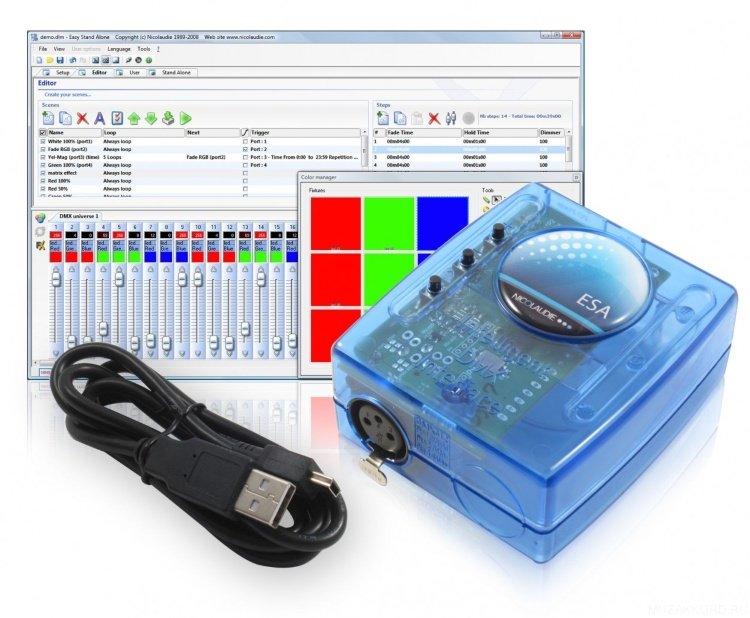 SUNLITE SLESA-U9 Пакет програмного обеспечения c USB интерфейсом, упрощенная версия, 256 каналов, St