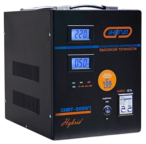 Стабилизатор напряжения однофазный Энергия Hybrid СНВТ-8000/1
