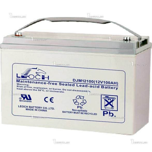 Аккумулятор Leoch DJM-12100 (12В, 100Ач / 12V, 100Ah / вывод T11)