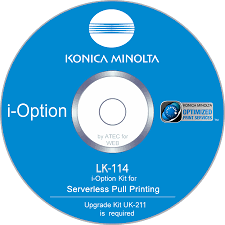 Опция Konica Minolta LK-114 A0PD02P iOption: лицензионный пакет расширения функциональных возможностей офисных систем. Включает поддержку безопасной п