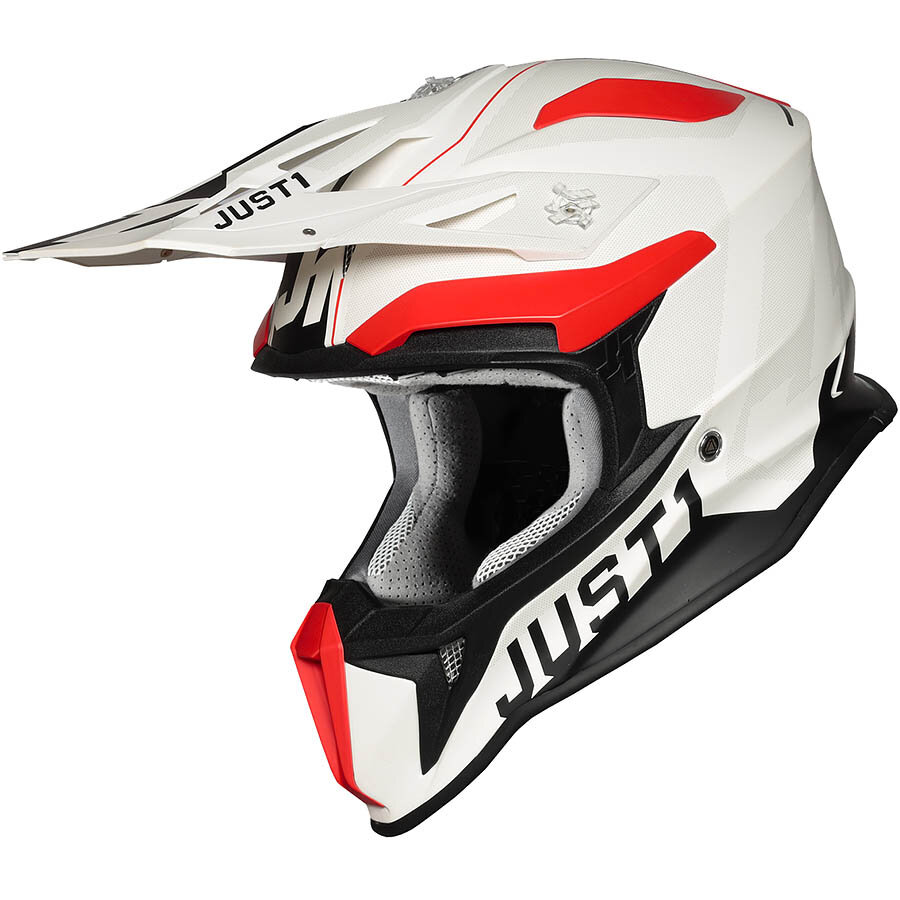 Шлемы JUST 1 Шлем (кроссовый) JUST1 J18 VIRTUAL Hi-Vis red/white matt (2020)