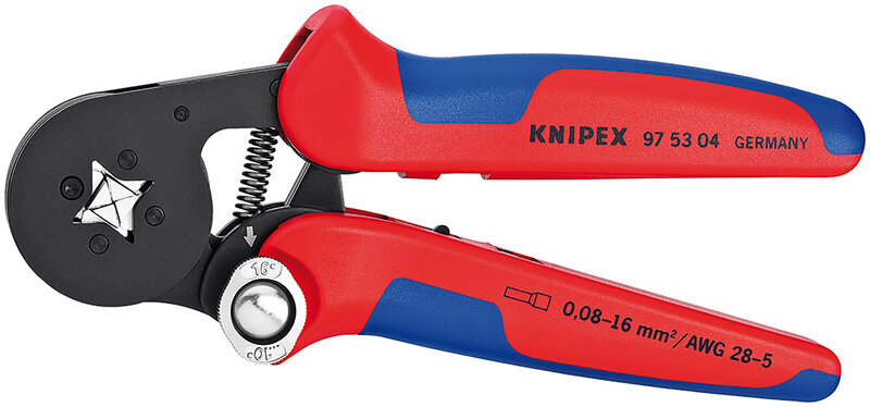 Самонастраивающийся инструмент для опрессовки контактных гильз 180 mm Knipex KN-975304