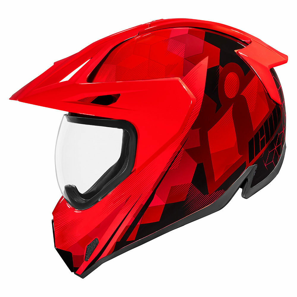 Icon Variant Pro Acension мотошлем красный (цвет: красные, размер: s)