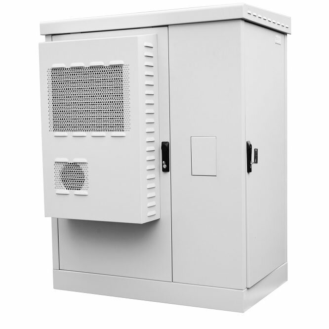 Шкаф всепогодный напольный укомплектованный 24U (Ш1000 х Г600) с эл. отсеком, комплектация ТК-IP54