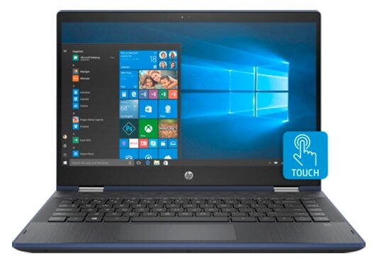 Ноутбук HP PAVILION 14-cd0034ur x360 (Intel Pentium 4415U 2300 MHz/14quot;/1366x768/4GB/128GB SSD/DVD нет/Intel HD Graphics 610/Wi-Fi/Bluetooth/Windows 10 Home)