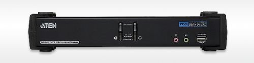 Переключатель KVM Aten CS1782A-AT-G KVM+Audio+USB 2.0, 1 user USB+DVI = 2 cpu USB+DVI, со шнурами USB 2х1.8м., 2560x1600 60Hz DVI-D Dual Link/2048x15
