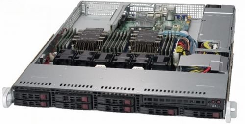 Серверная платформа 1U Supermicro SYS-1029P-WT (2x3647, C622, 12xDDR4, 8x2.5quot; HS, 2xGE, 600W,Rail)