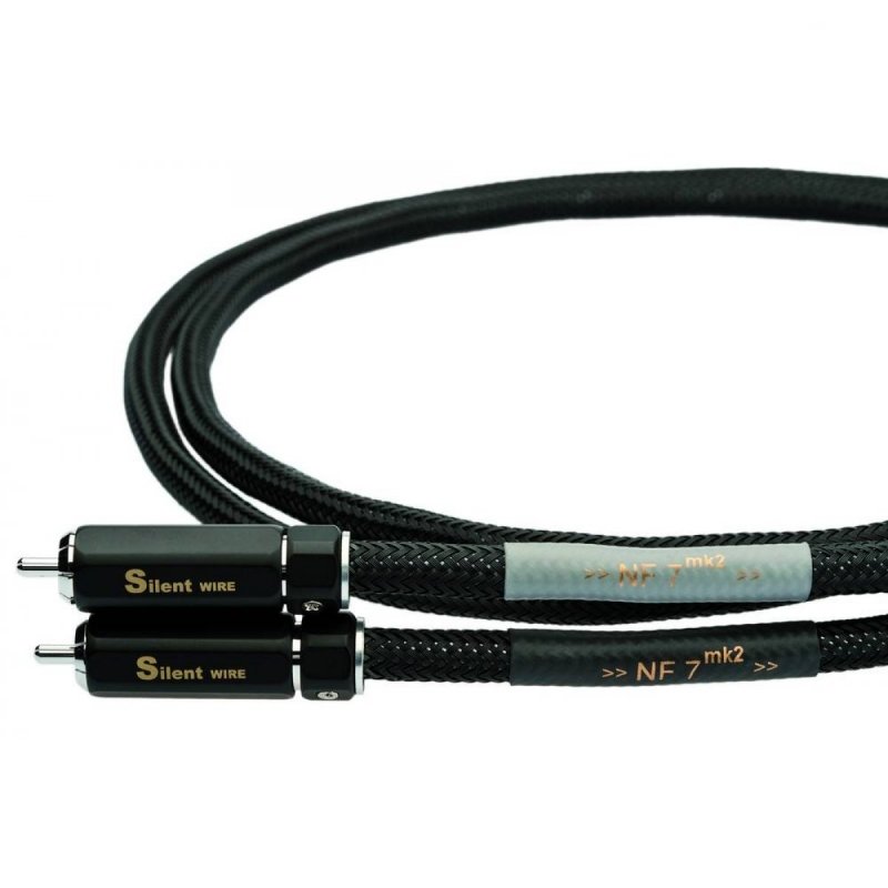 Кабели межблочные аудио Silent Wire NF 7 mk2, RCA, with ground-wire (phonostereocable) 2х0.8m