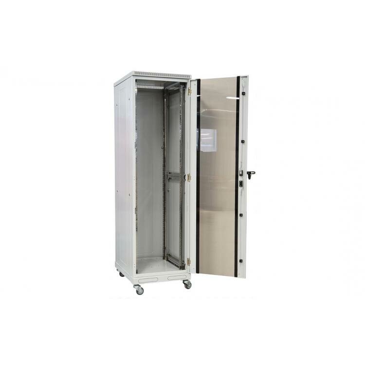 Шкаф телекоммуникационный напольный 19quot;,18U(600x800), ШТ-НП-18U-600-800-С, передняя дверь стекло ССД 130411-00495