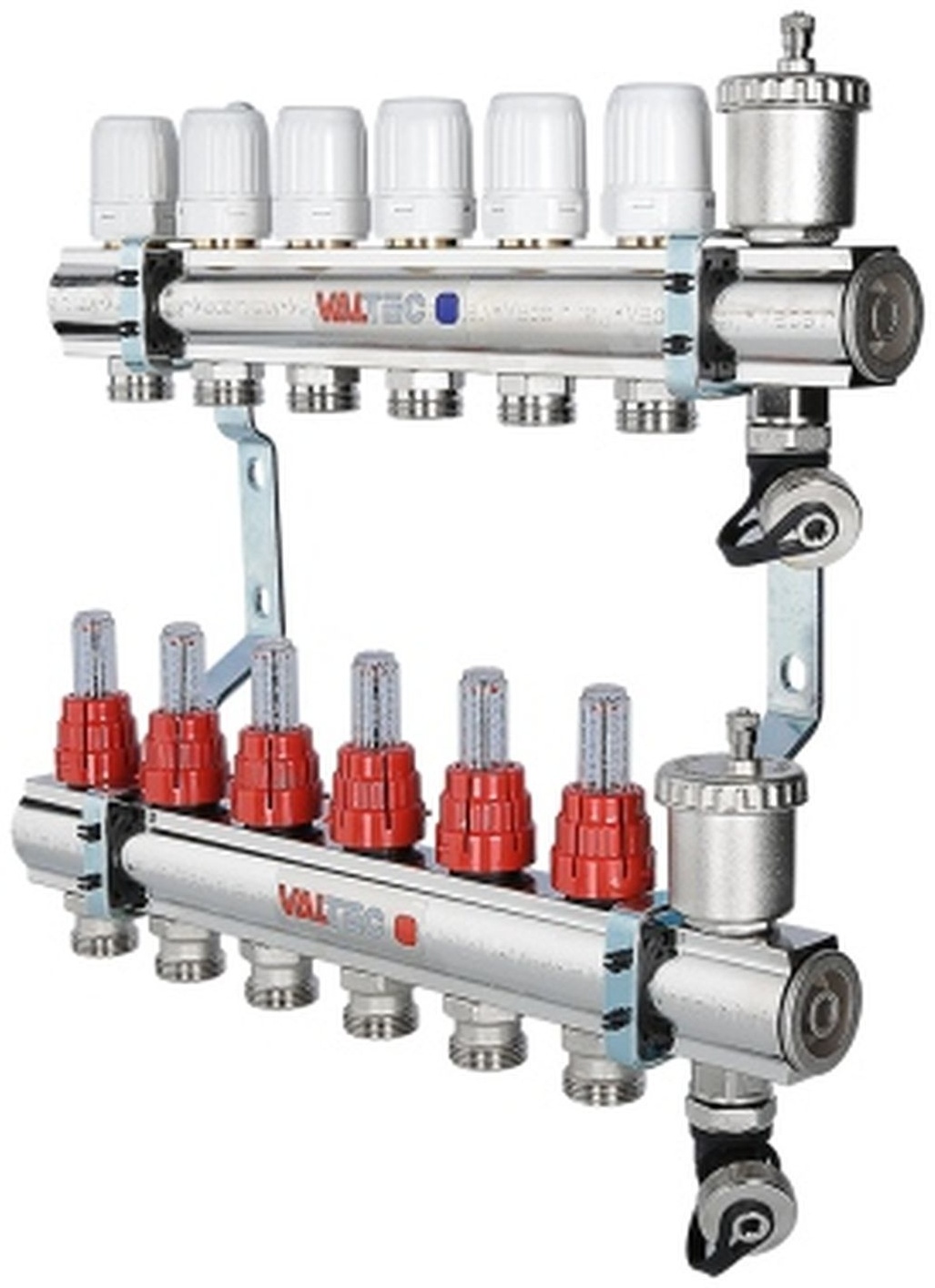 Коллектор Группа в комплекте с расходомерами Valteс VTc.596.EMNX.0607,латунь
