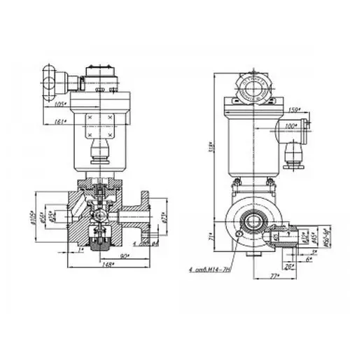Клапан титановый переключающий с электромагнитом 20x2 мм 587-35.4423 ТУ