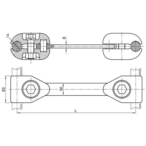 Распорки дистанционные типа РГ 300x15.2x18.9 мм РГ-1-300 ТУ