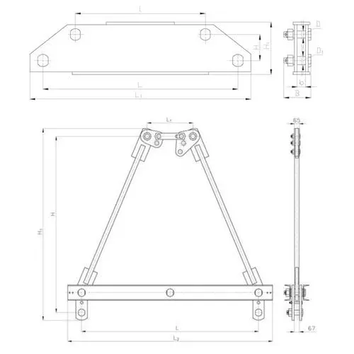 Коромысла типа 2КД2 3065x436x2158 мм 2КД2-240-3