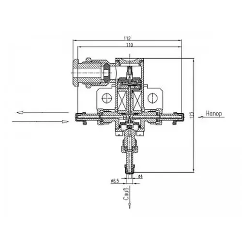 Клапан электромагнитный КЭ-3002 2x4 мм 5В3.25907 ТУ