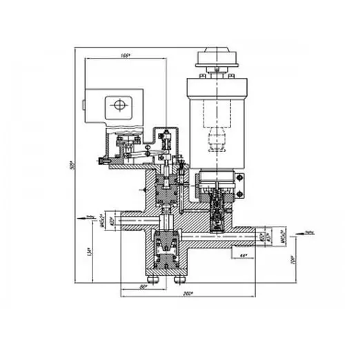 Бронзовый запорный проходной штуцерный клапан с электромагнитным управлением 20x400 мм 587-35.8778 (ИПЛТ.49211121) ТУ