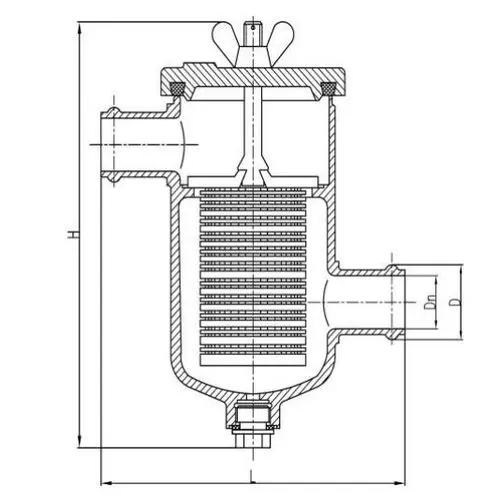 Медный фильтр забортной воды под дюрит 65x4 мм 427-03.262
