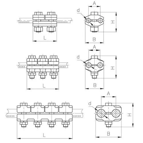 Плашечные зажимы типа ПА 20x24.8x1.11 мм ПА-5-1