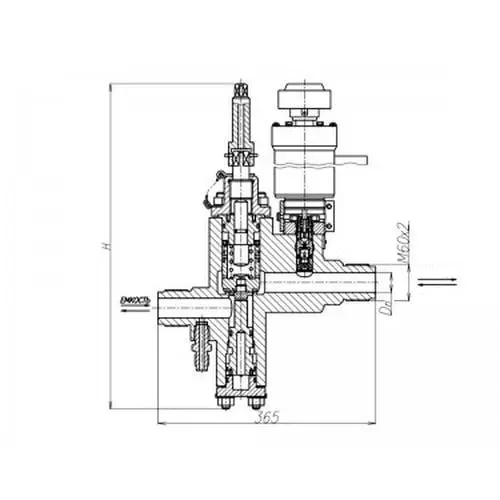 Клапан нержавеющий невозвратно-управляемый проходной с электромагнитным и ручным управлением 32x400 мм 522-35.4289 (ИПЛT.49291101) ТУ