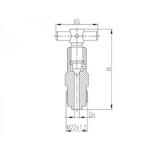 Бронзовый пробный штуцерный клапан 6x40 мм 521-03.456 (ИТШЛ.49127114) ТУ