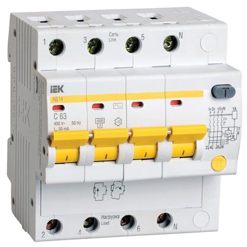 Автоматические четырехполюсные выключатели 4 мм IK60N SCHNEIDER-ELECTRIC ГОСТ Р 51628-2000