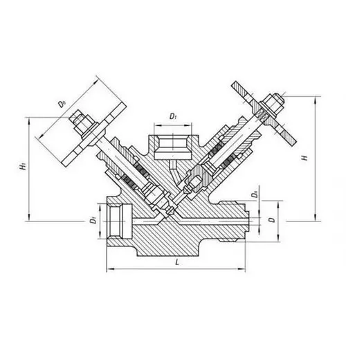 Латунный клапан для манометров 6x100 мм 521-35.3404-06 (ИТШЛ.49454407-06) ТУ