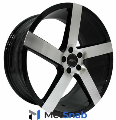 Колесный диск Vissol V-080R 8.5x19/5x112 D66.6 ET45 Black with Machined Face