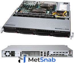 Серверная платформа Supermicro SuperServer 1U 6019P-MT noCPU (2) Scalable / TDP 70-140W / no DIMM (8) / Sataraid HDD (4) LFF / 2xGbE / 1xFH, M2 / 1x500W