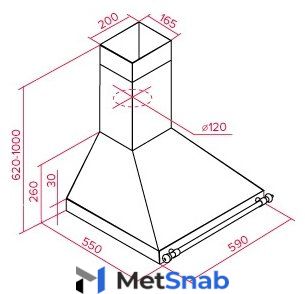 Каминная вытяжка TEKA DOB 60 VB (40495430)