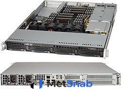 Серверная платформа Supermicro SuperServer 1U 6018R-WTR no CPU (2) / no memory (16) / on board C612 RAID 0 / 1 / 5 / 10 / no HDD (4) LFF / 2xGE / 2xFHHL, 1xHBA / R700W / 750W Platinum