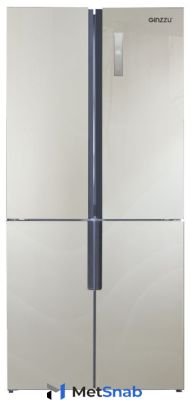 Холодильник Ginzzu NFK-510 Gold glass