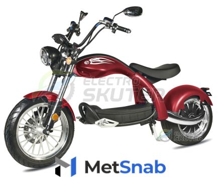 Электроскутер Citycoco QROAD Chopper 2000W 20Аh (Красный)