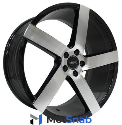 Колесный диск Vissol V-080L 8.5x19/5x120 D74.1 ET30 Black with Machined Face