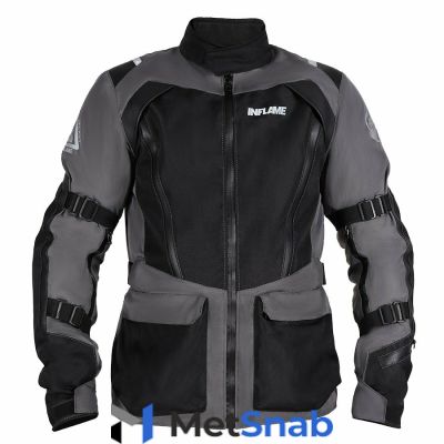 Куртка текстиль мужская TOURIST INFLAME (серый/черный, XXL)