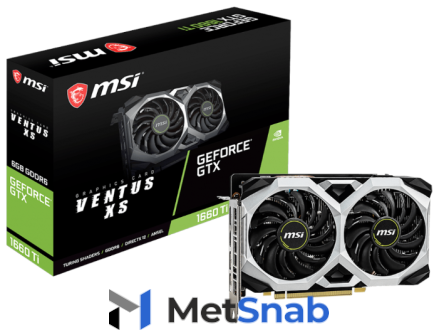 Видеокарта MSI GeForce GTX 1660 Ti 1770MHz PCI-E 3.0 6144MB 12000MHz 192 bit HDMI 3xDisplayPort HDCP VENTUS XS