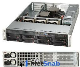 Серверная платформа Supermicro SuperServer 2U 6028R-WTR no CPU (2) / no memory (16) / on board C612 RAID 0 / 1 / 5 / 10 / no HDD (8) LFF / 2xGE / 4xFH, 2xLP / 2Rx740W Platinum