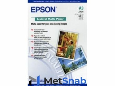 Epson Fine Art Paper Cold Press Bright C13S042310 (яркий белый картон) размер: А3+ (25 листов)