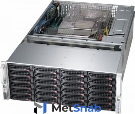 Серверная платформа 4U Supermicro SSG-6049P-E1CR36L (2x3647, C624, 16xDDR4, 36x3.5" HS, 3008 SAS, 2x10GE, 1200W Redundant)