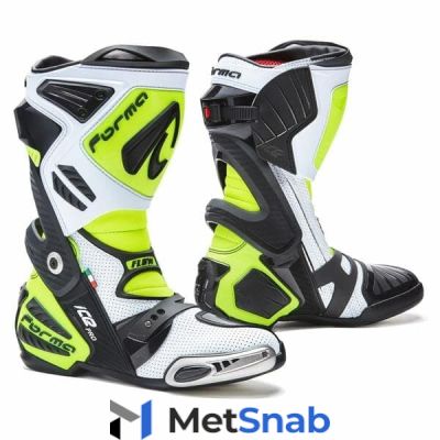 Мотоботы FORMA ICE PRO FLOW white/black/yellowfluo 42